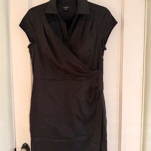 Ann Taylor Pettite Black Wrap Dress